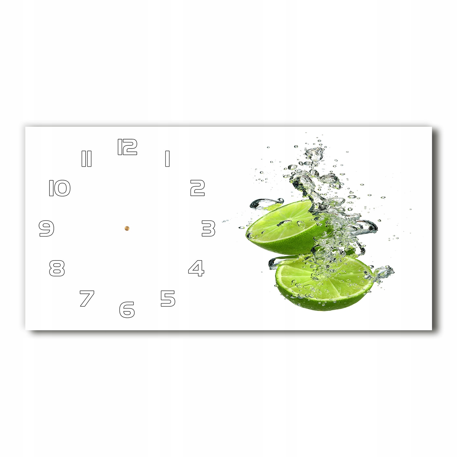 

Zegar ze szkła na ścianę Limonka pod wodą 60x30 cm