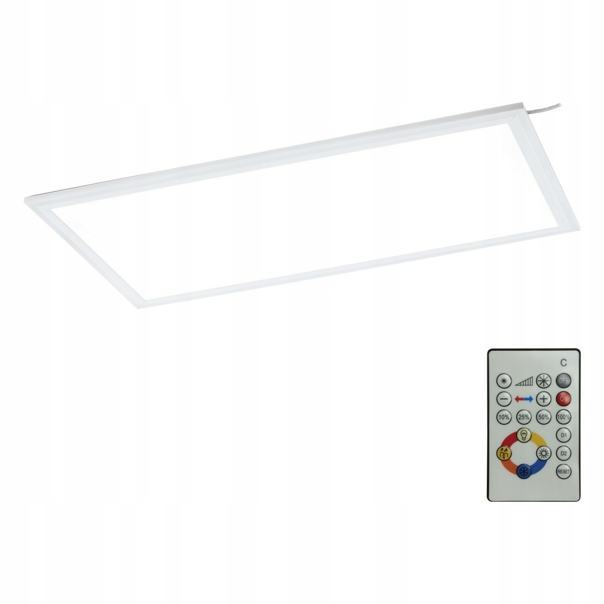 Led stropný panel Eglo Salobrena-rgbw 21W 2400lm 60x30cm diaľkové ovládanie