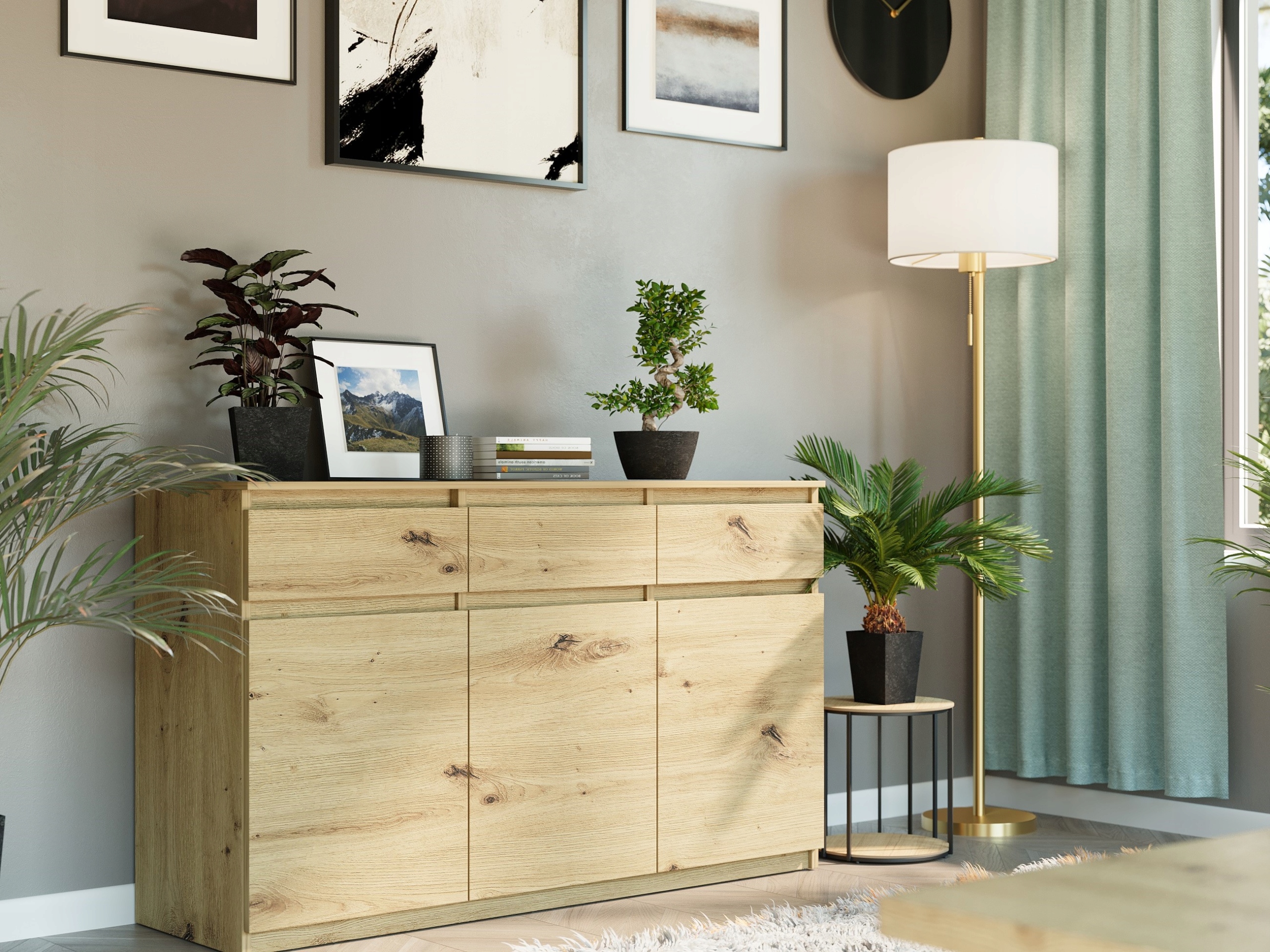 KOMODA 98CM SZAFKA 3 SZUFLADY S3 ARTISAN