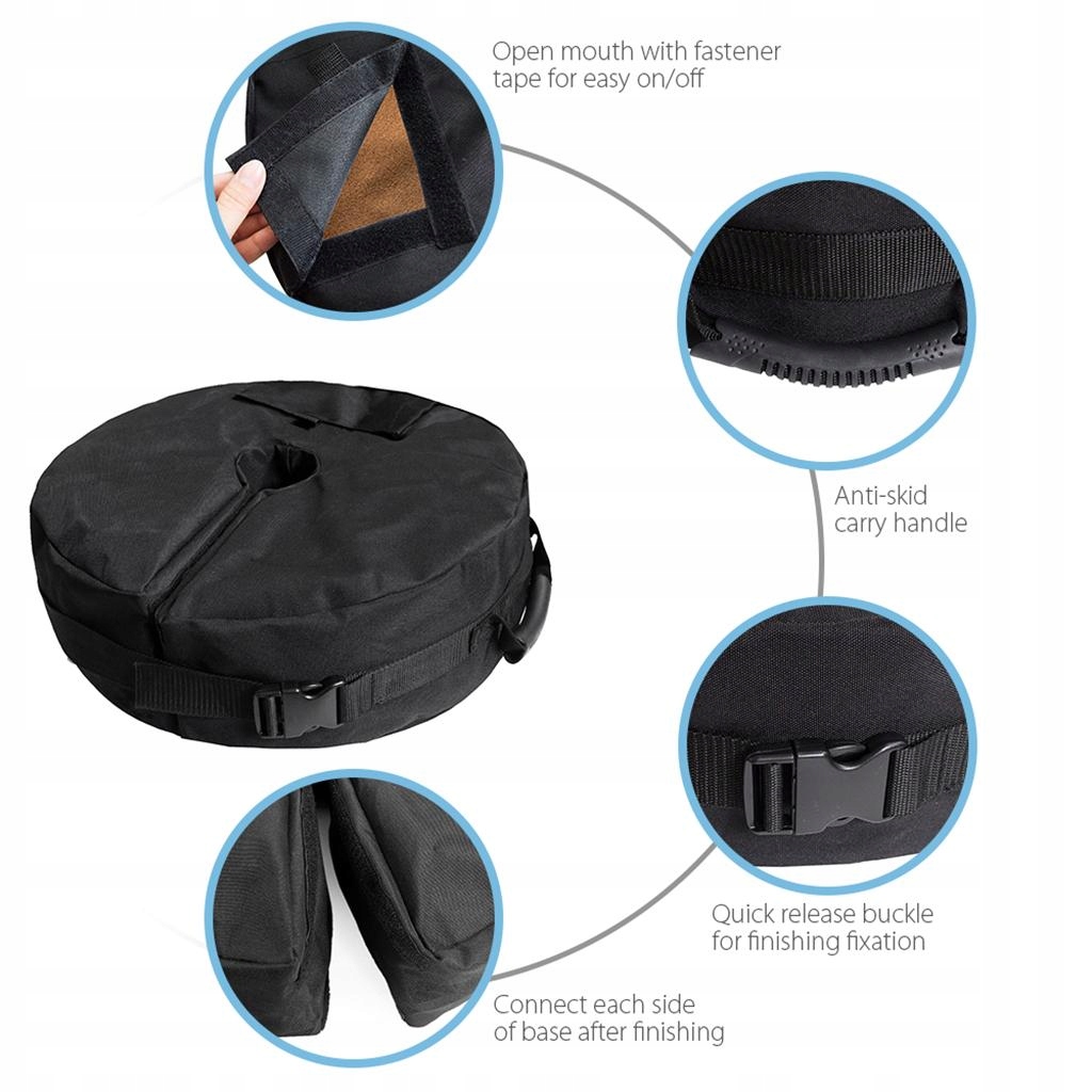 Okrągła torba zewnętrzna do baldachimu altanki plażowej Model Worek z piaskiem z baldachimem na zewnątrz