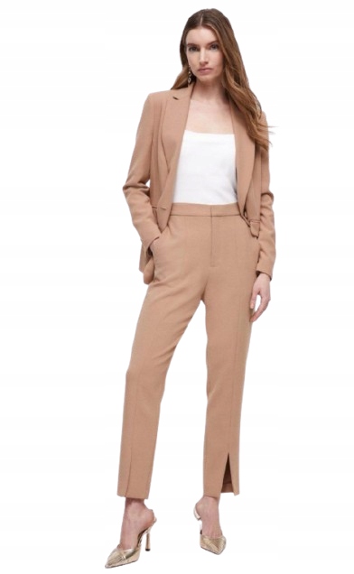 Coast Elegantní Béžové Doutníčky S Rozparkem Na Nohavici 38 Hkh