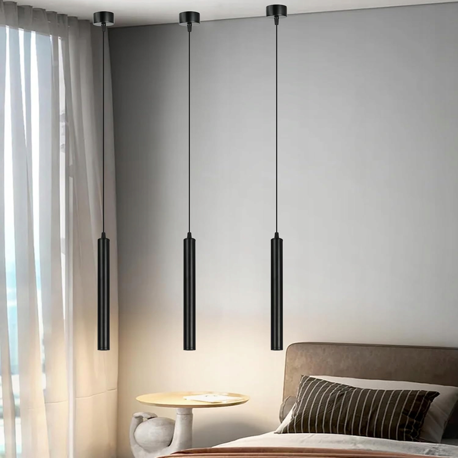 Moderní závěsná lampa 3-dílná Cylindrická do obývacího pokoje Ložnice Kanceláře