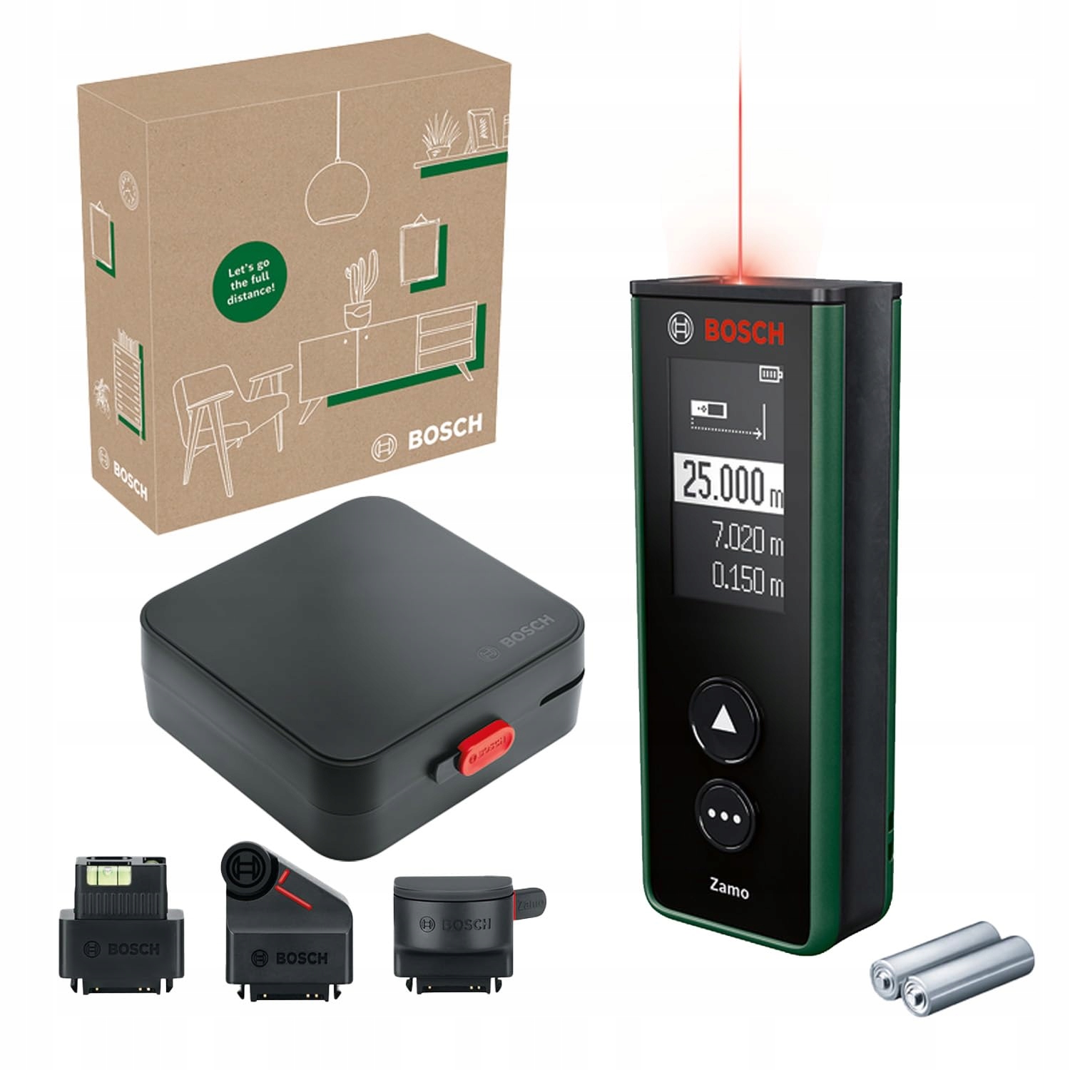 BOSCH Dalmierz Laserowy Zamo 4 Generacji 25m USB-C Adaptery — miniatura 2