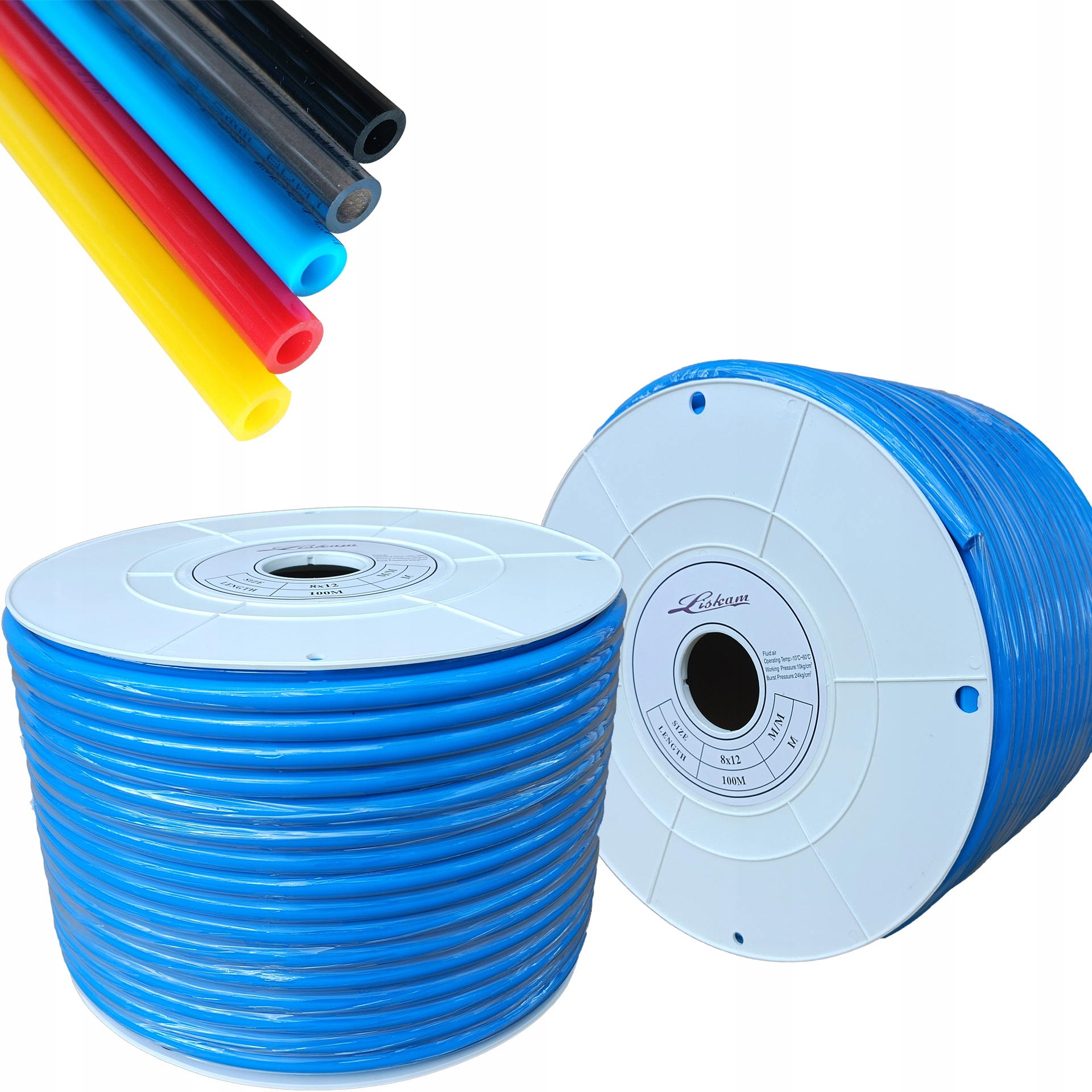 Polyuretan Pneumatická Pu hadice Tekalan 12x8 mm Modrá 50 M