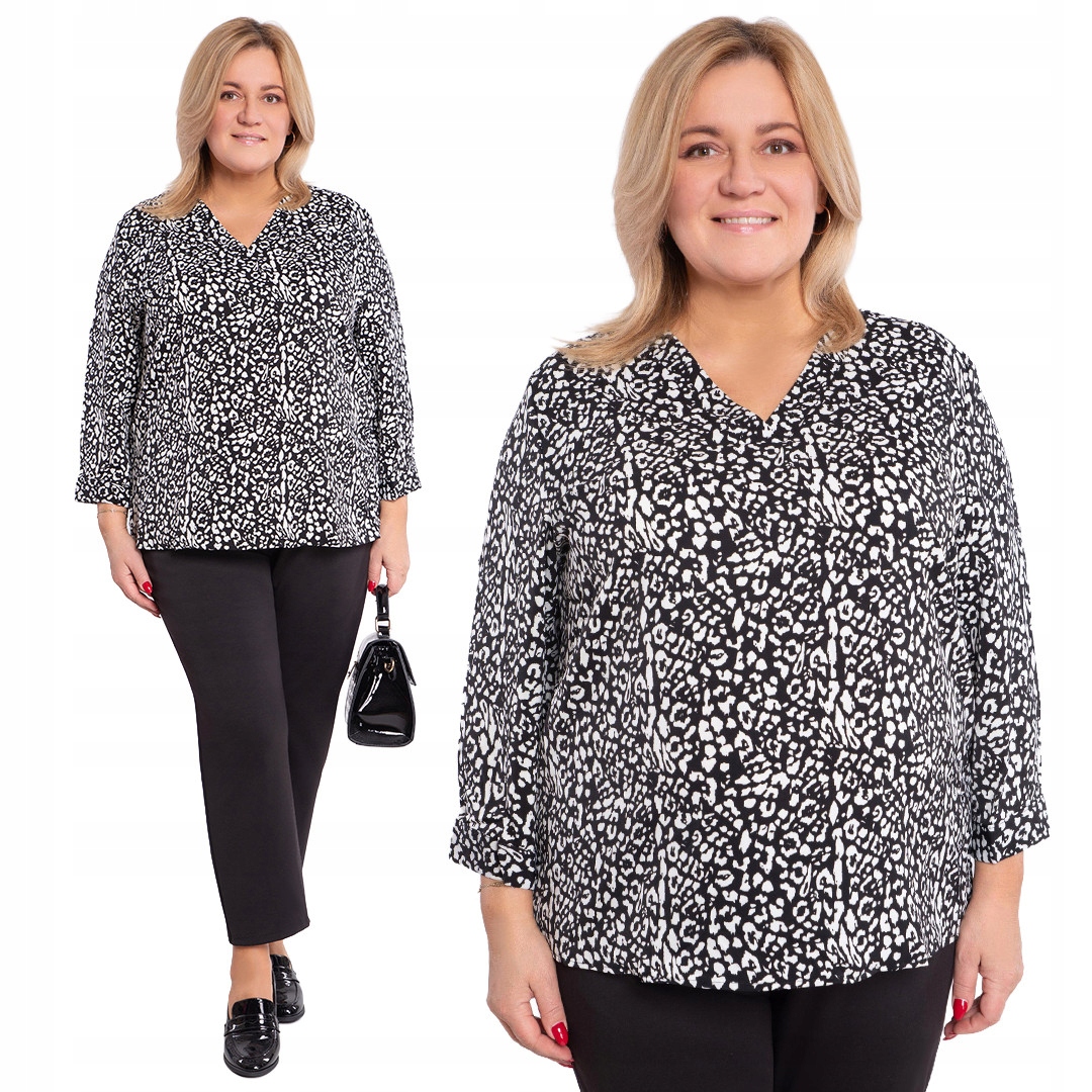 Bílo-černá halenka 52