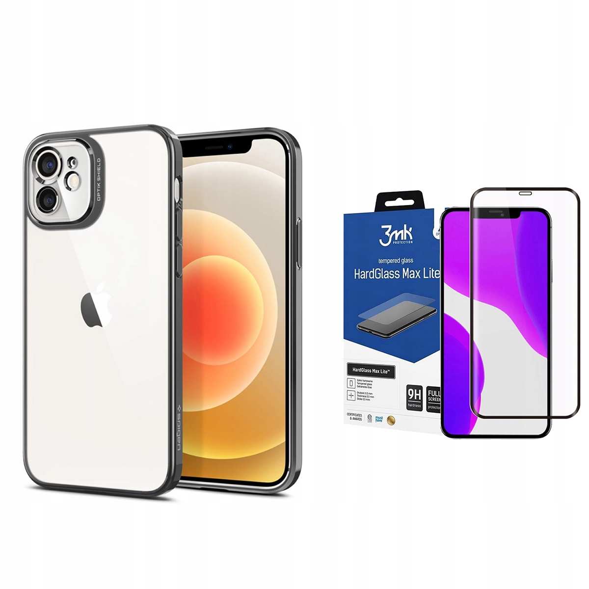 

Spigen Optik Etui Case Do Iphone 12 + Szkło 3MK