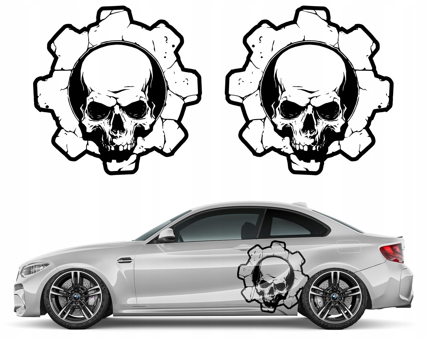 Lebka na auto Samolepky 77 cm x 77 cm