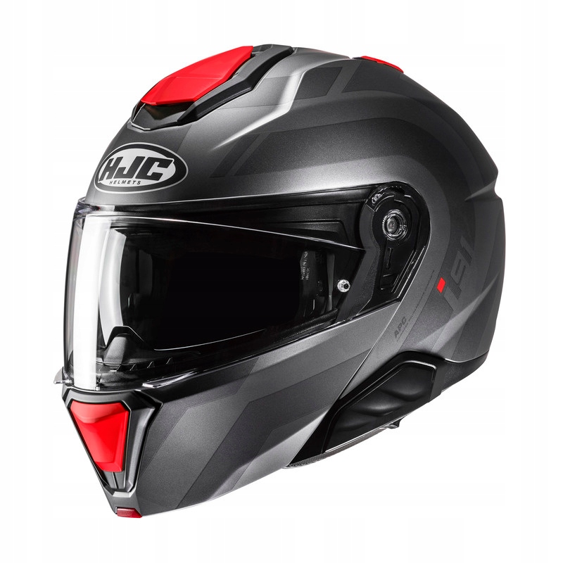 Motocyklová Prilba Hjc I91 Arven Grey Red M