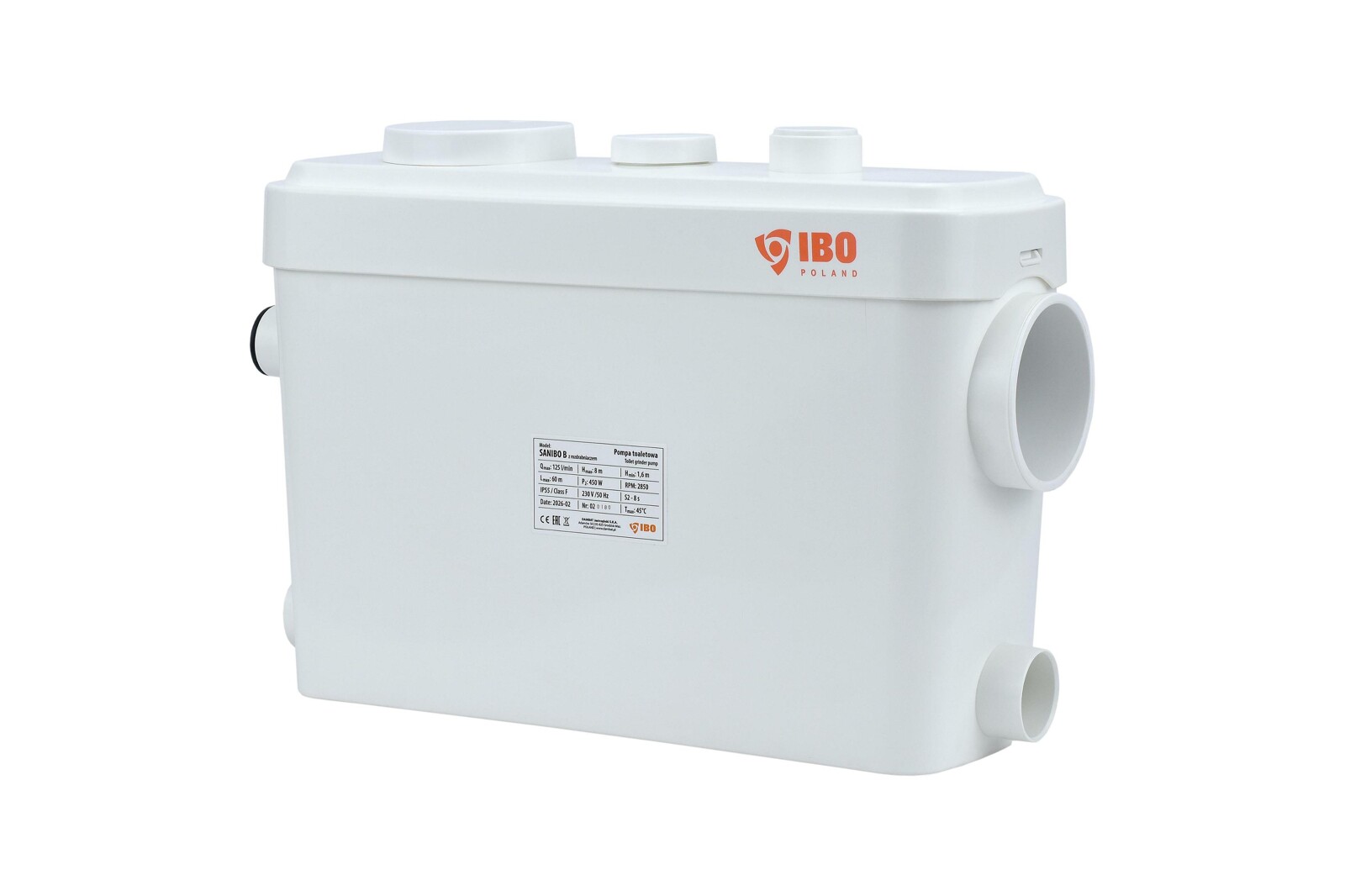Toaletní čerpadlo s drtičem Sanibo B (0,45 kW, 230 V) Ibo