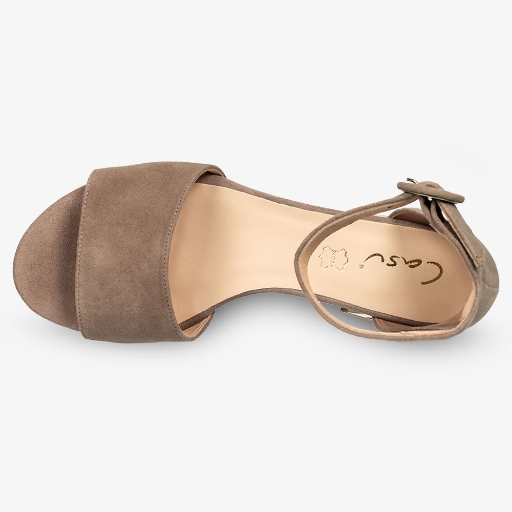 SANDAŁY DAMSKIE SKÓRZANE NA NISKIM OBCASIE NEW 35 Marka Casu