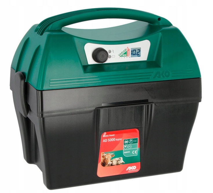 Bateriový Elektrizátor AD5000 Digital Pro Divoký Skot, Ovce A Kozy 7,4J Ako