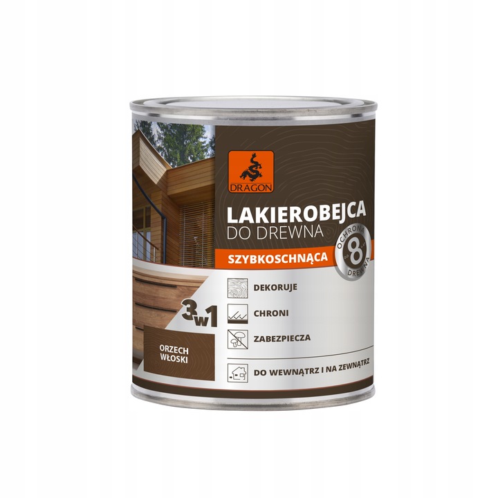

Lakierobejca do drewna 2,5L Orzech Włoski Dragon