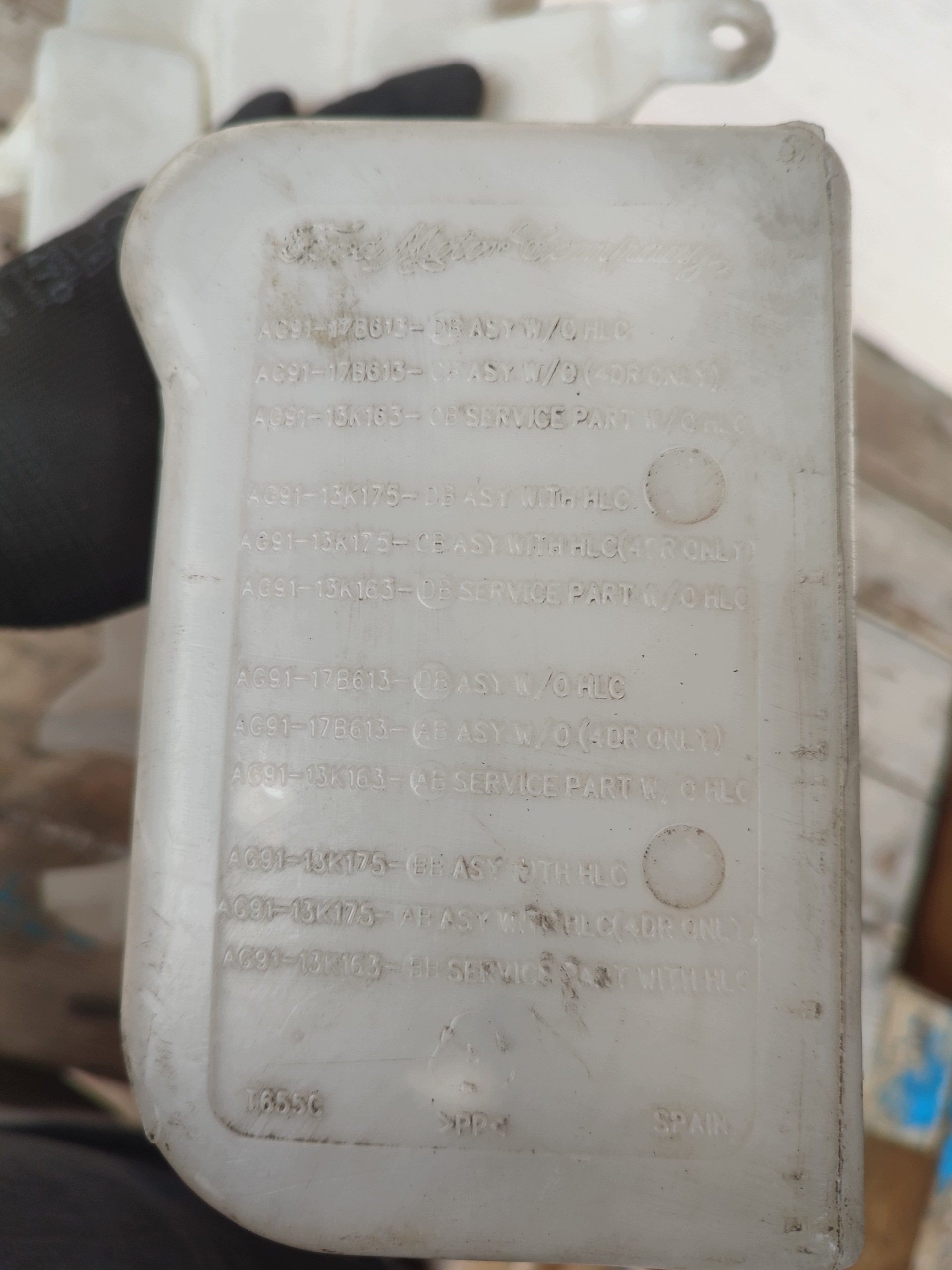 Ford OE AG91-17B613-DB serbatoio LIQUIDO do LAVAFARO