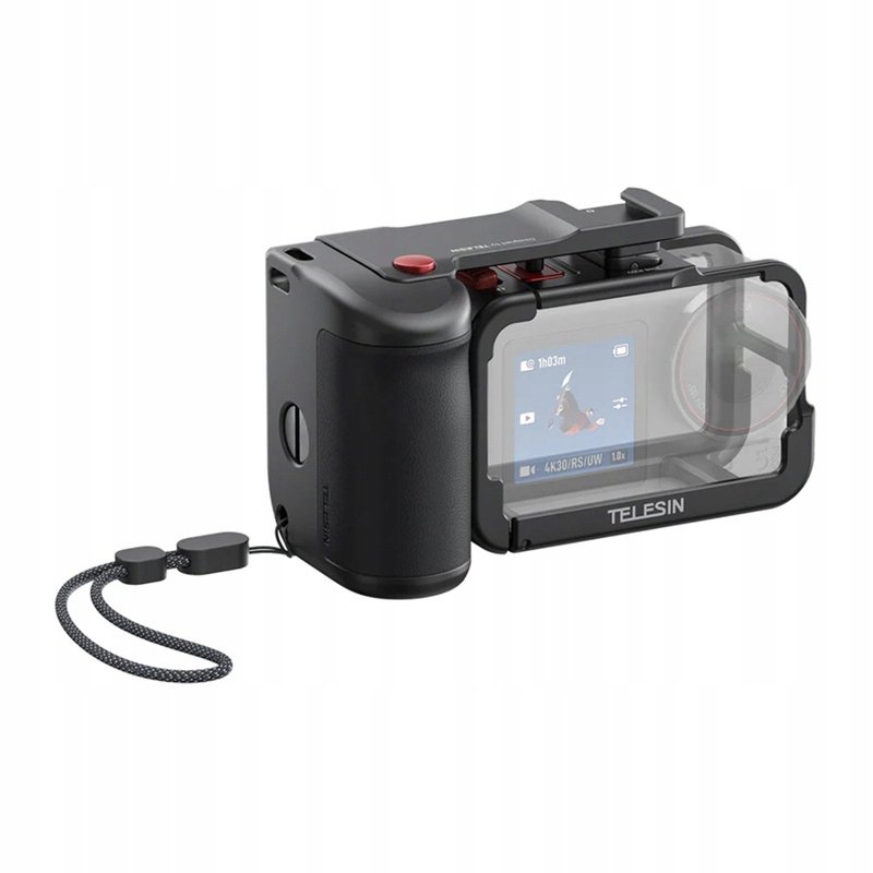 Obudowa Ochronna Uchwyt Czarny Telesin Dji Osmo Action 3 4 5