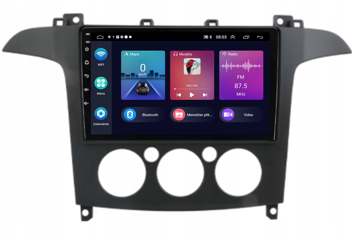 Rádio Gps Android Navigácia Ford Smax Galaxy Wifi Usb Carplay 4GB 64GB