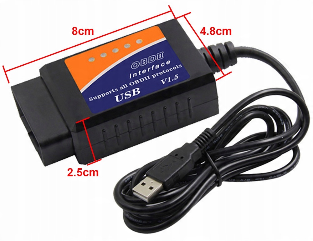 ELM 327 INTERFEJS OBD2 V1.5 USB CAN USB Код производителя 5009200301037