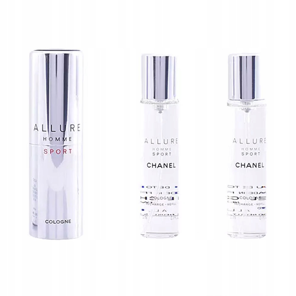 Allure Homme Sport Cologne cestovní sprej a dva náhradní náplně 3 x 20 ml
