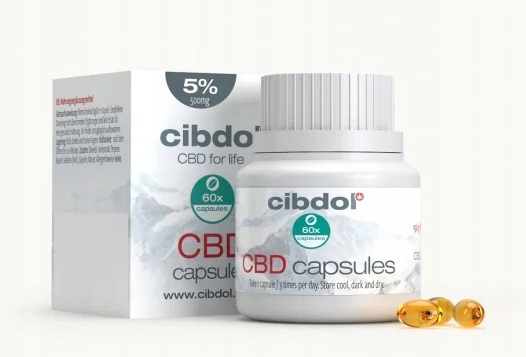 

Cibdol Olej konopny 5% Cbd kapsułki żelowe 500mg