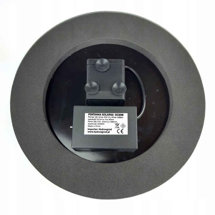 Fontanna pływająca SOLARNA 400l/h AKUMULATOR EKOLOGICZNA Elektryczna Oczko