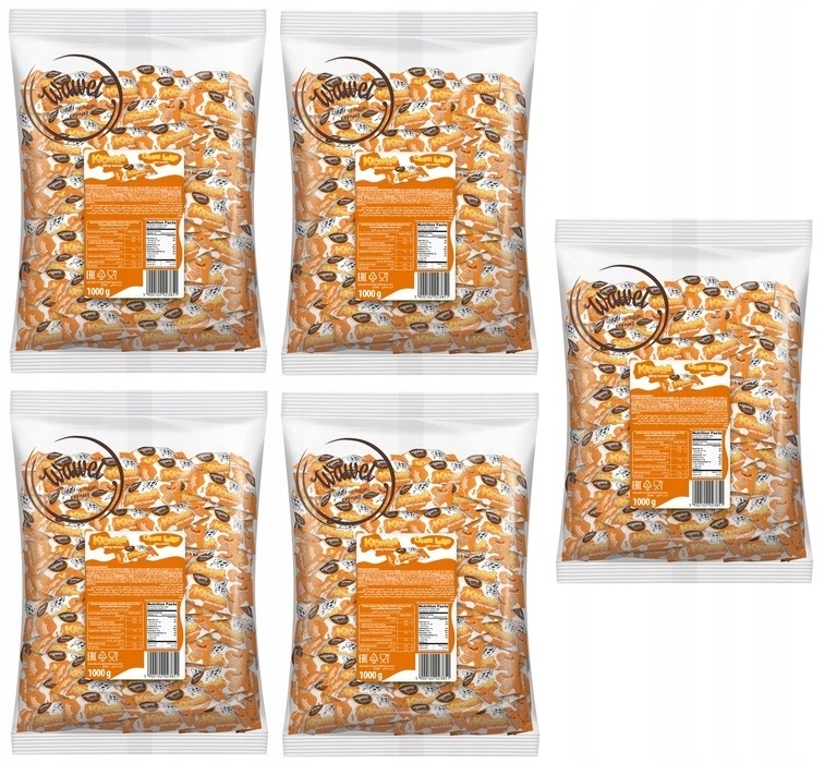5x 1kg Wawel Bonbón Krówka slaný karamel