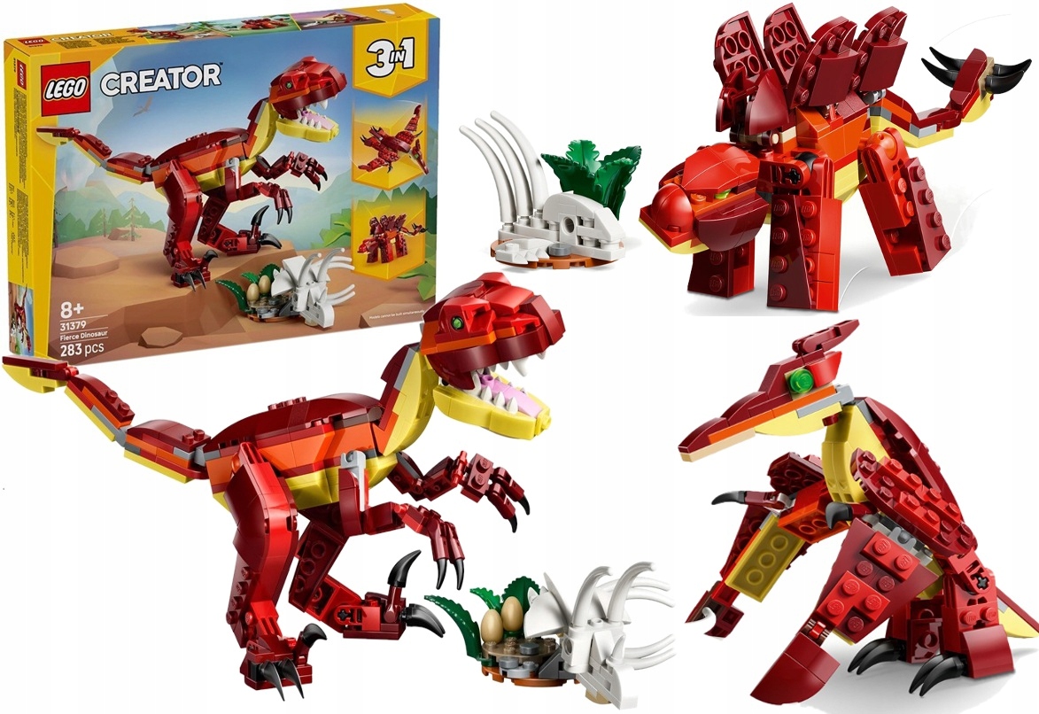 283 dílků stavebnice Lego Creator Hrozivý dinosaurus 31379