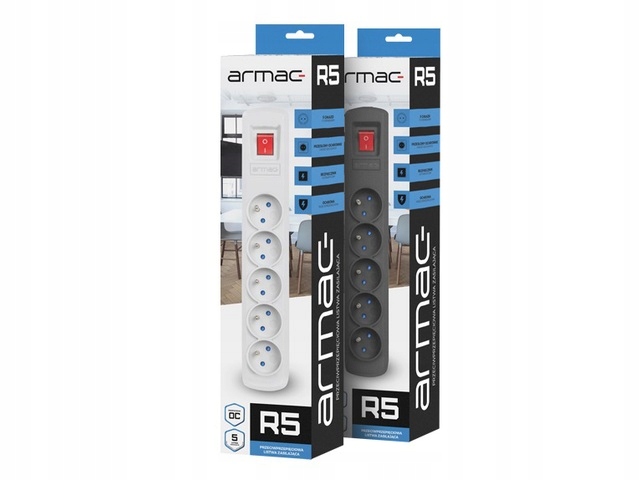 LISTWA ZAS.ARMAC R5 BLACK 3M 5 GNIAZD EAN (GTIN) 5904722195899