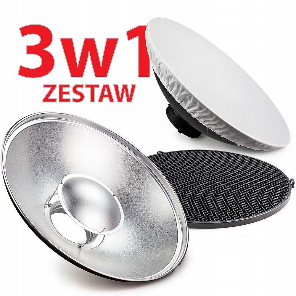 Beauty Dish Słoneczko Reflektor Dyfuzor o średnicy 42 cm