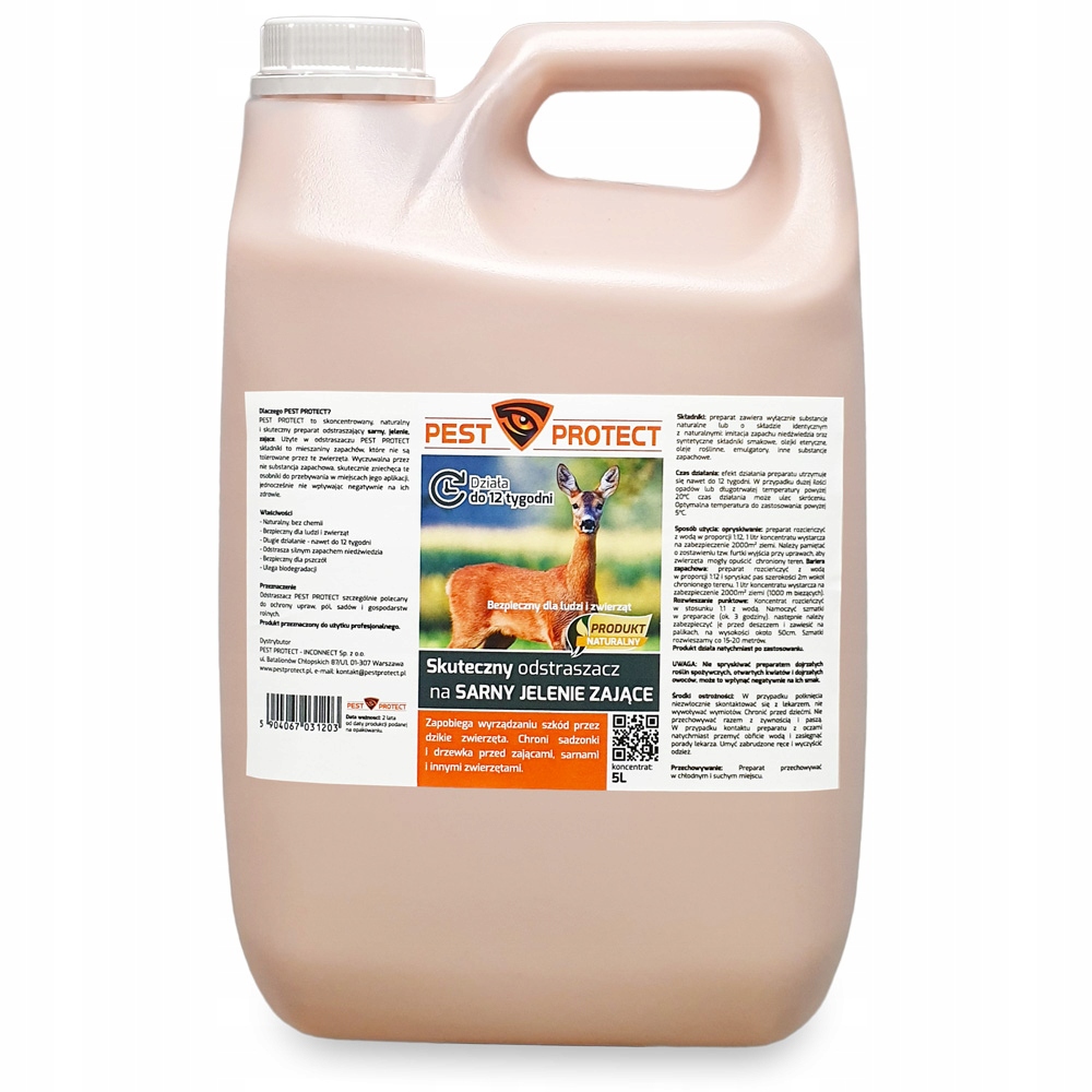 

Środek Odstraszacz na Sarny Zające Pest Protect 5L