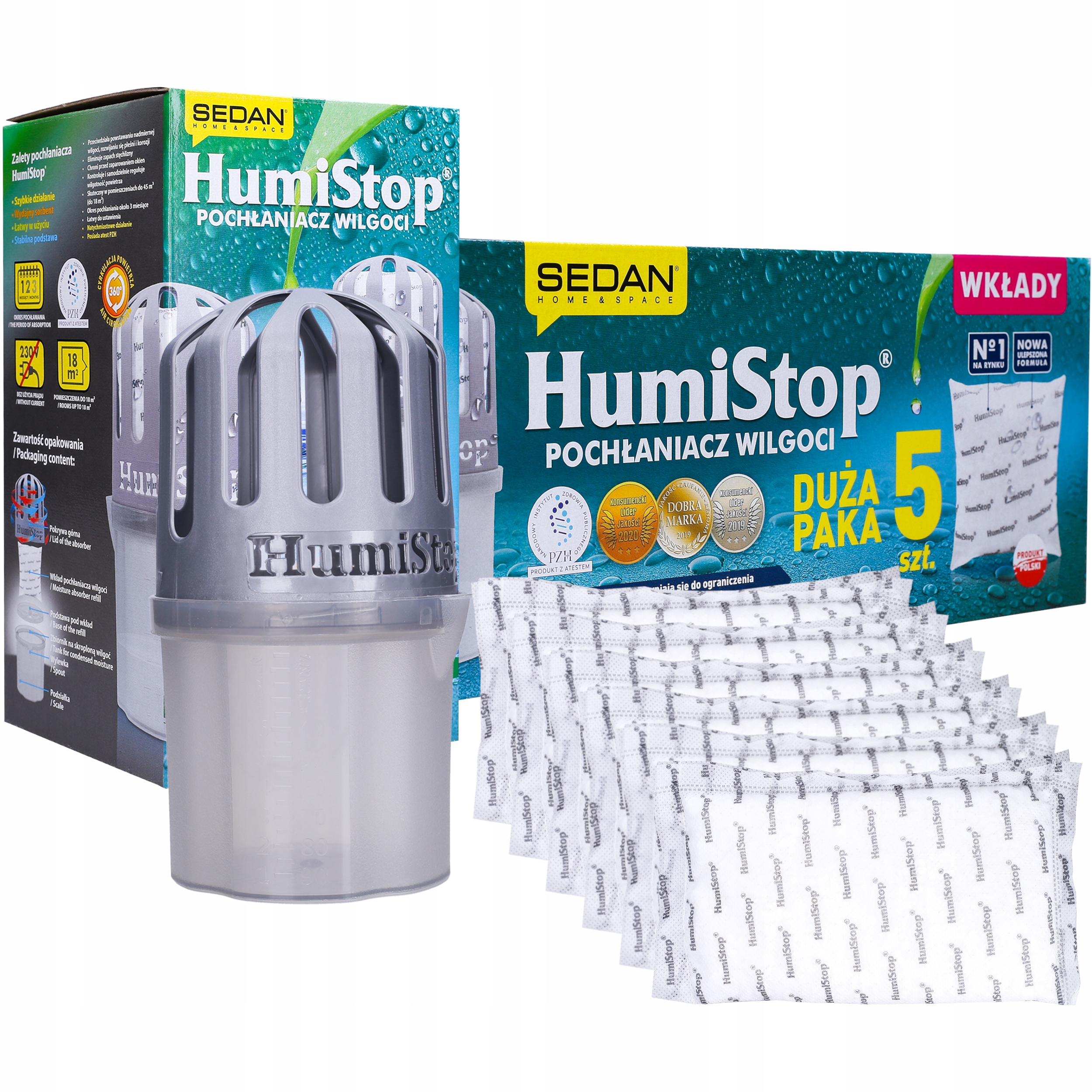 OSUSZACZ POCHŁANIACZ WILGOCI HUMISTOP 6X WKŁAD