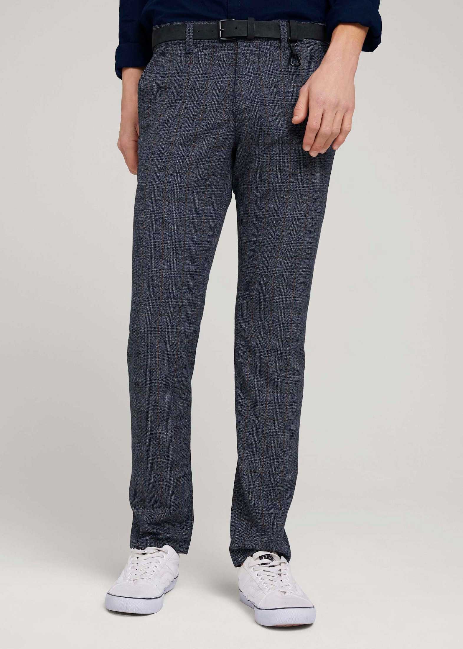 Tom Tailor Textured Chinos Navy grindle check