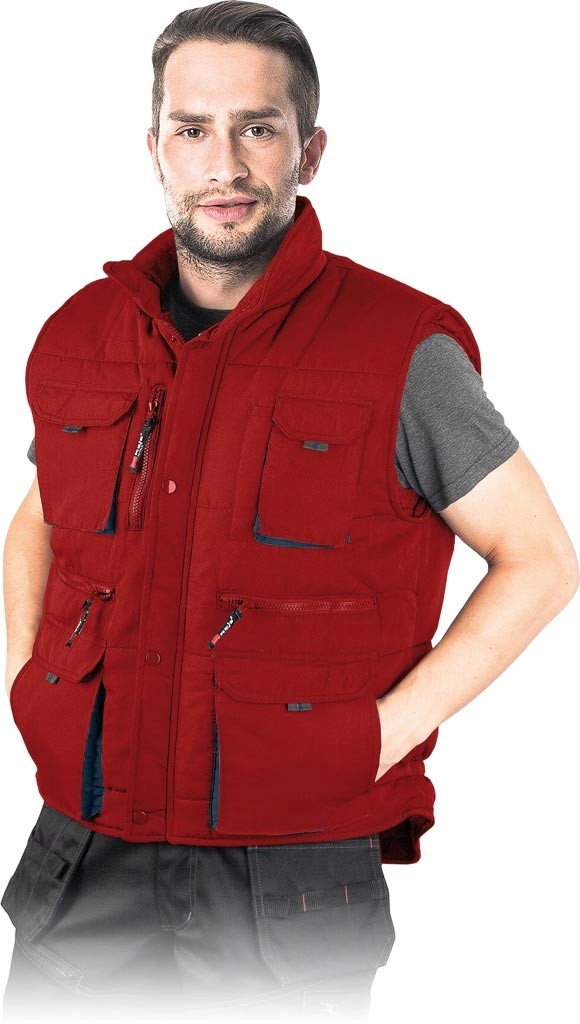 Bezrękawnik ocieplany Kormoran2 ciepły czerwony XL