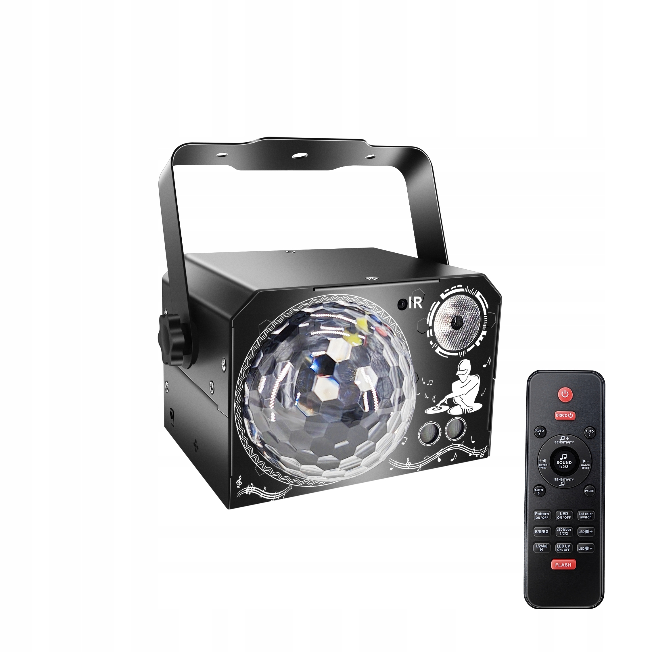 Led Světelný Efekt Disco Osvětlení Na Párty Laserová Koule Rgb Dálkové Ovládání