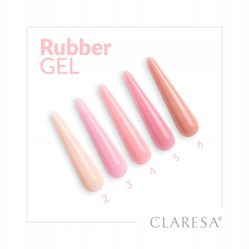 Claresa RUBBER GEL żel do PRZEDŁUŻANIA paznokci 45g kolor 06 Pojemność 45 ml