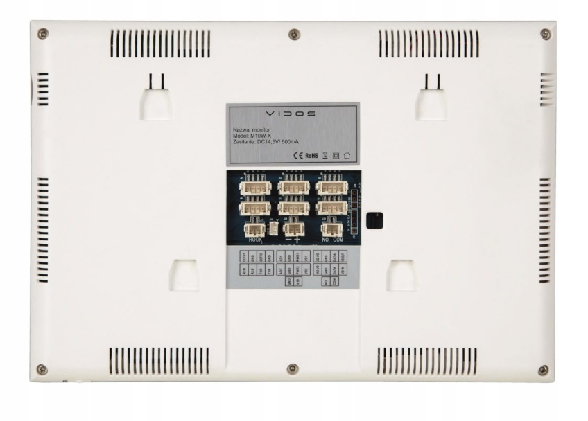 Wideodomofon czterorodzinny WiFi M10W-X VIDOS X Informacje dodatkowe Czytnik kart zbliżeniowych Sterowanie napędem bramy