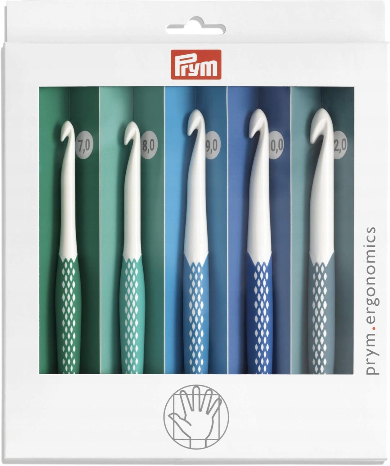 Prym Háčky na vlnu 5ks 7-12 mm ergonomické vícebarevné