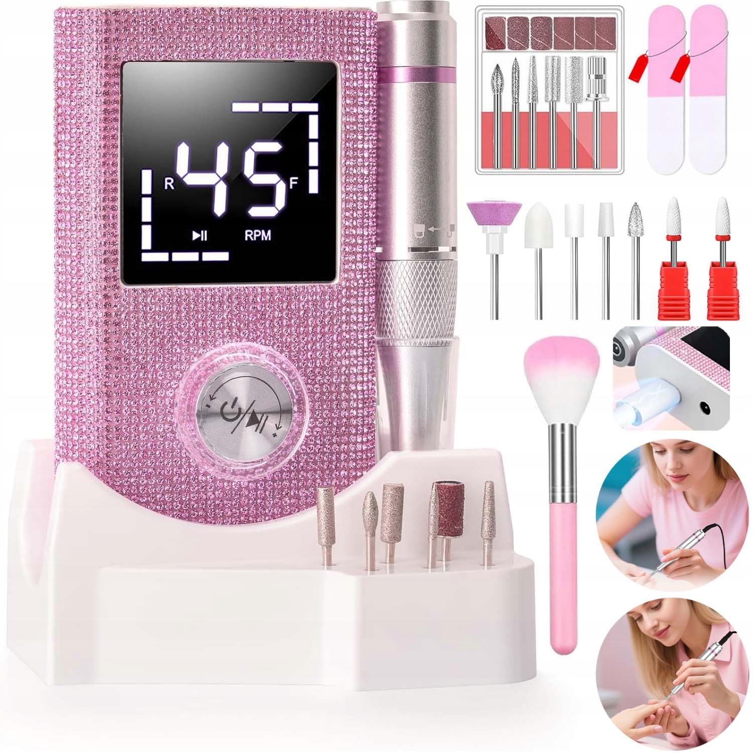 Akumulační Vrtáčka Bruska Se Sadou Stanice Na Manikúru A Pedikúru