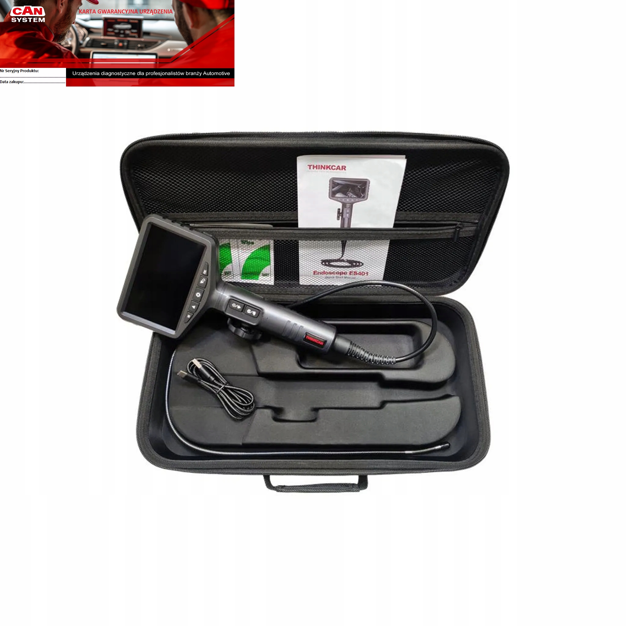 Thinkcar ES401 6,8mm 1080p Hd Inšpekčná Kamera Endoskop 5 palcový displej