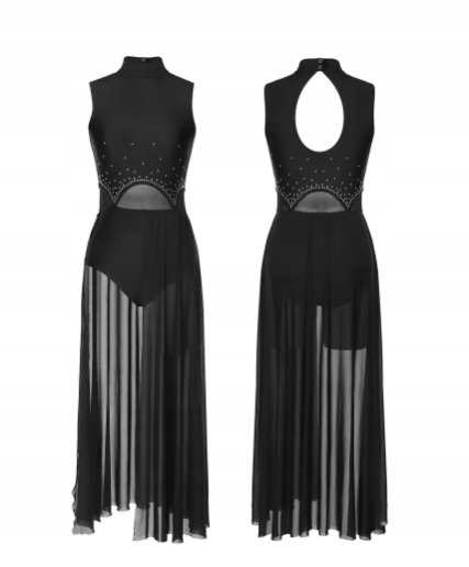 Sukienka Damska Do Tańca Do Baletu Body Strój Czarna Tutu S 2605
