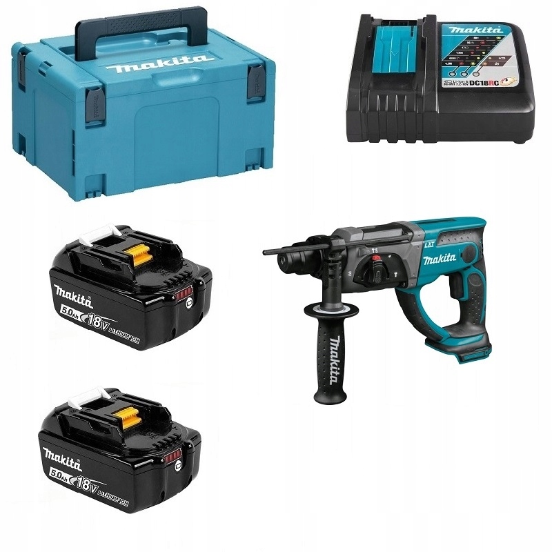 

Makita Młotowiertarka aku. Udar 18V 2x5,0Ah+Makpac