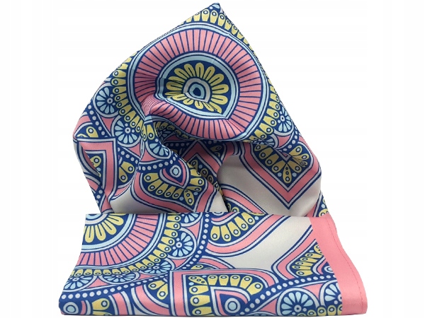 RÓŻOWA / KOLOROWA WE WZORY POSZETKA BUTONIERKA