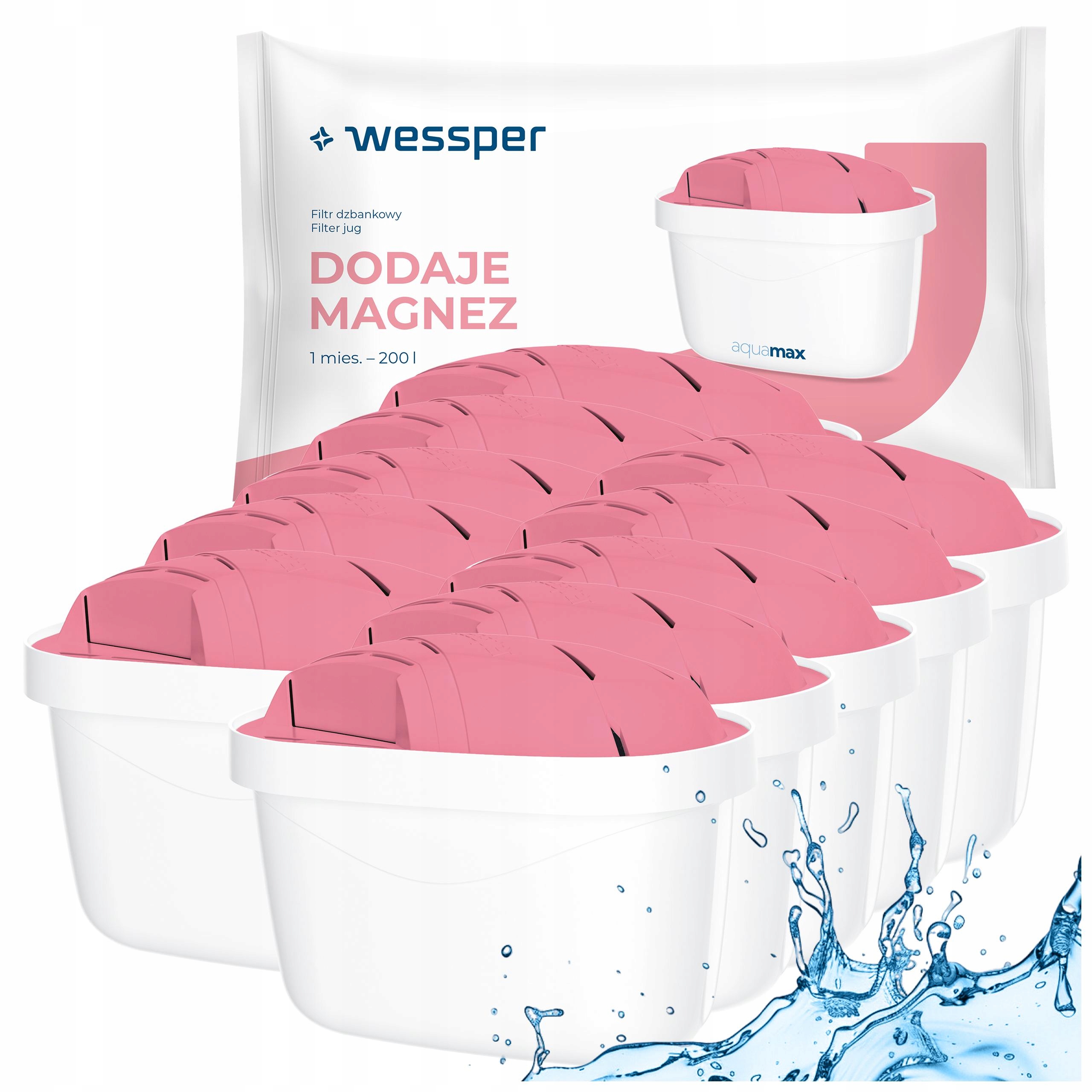 10 x Filtrační vložka Wessper AquaMax do konvice Aquaphor Dafi jako náhrada