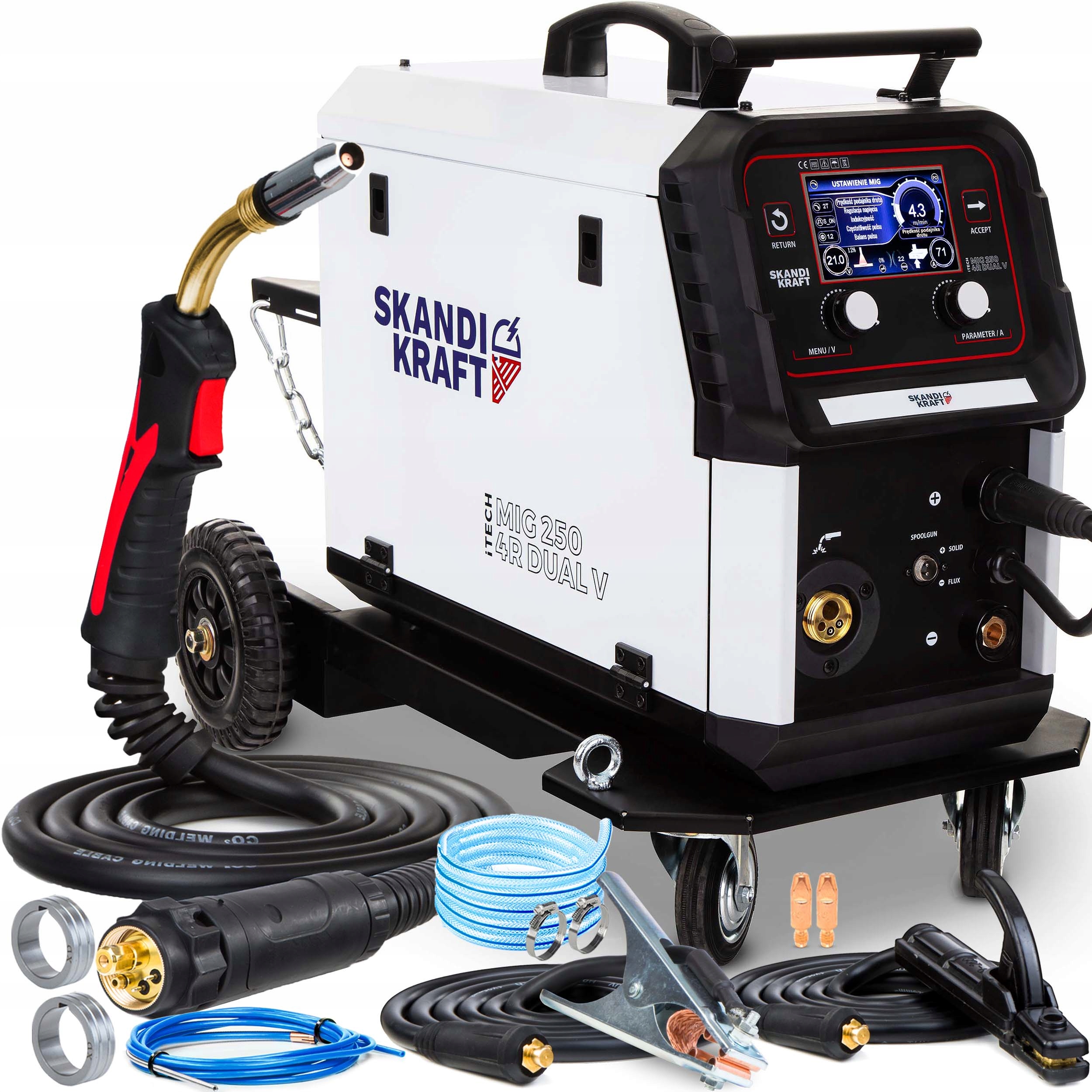 Invertorová Svářečka Skandi Kraft Mig 250 4R Mma Tig 230V 400V 250A Igbt