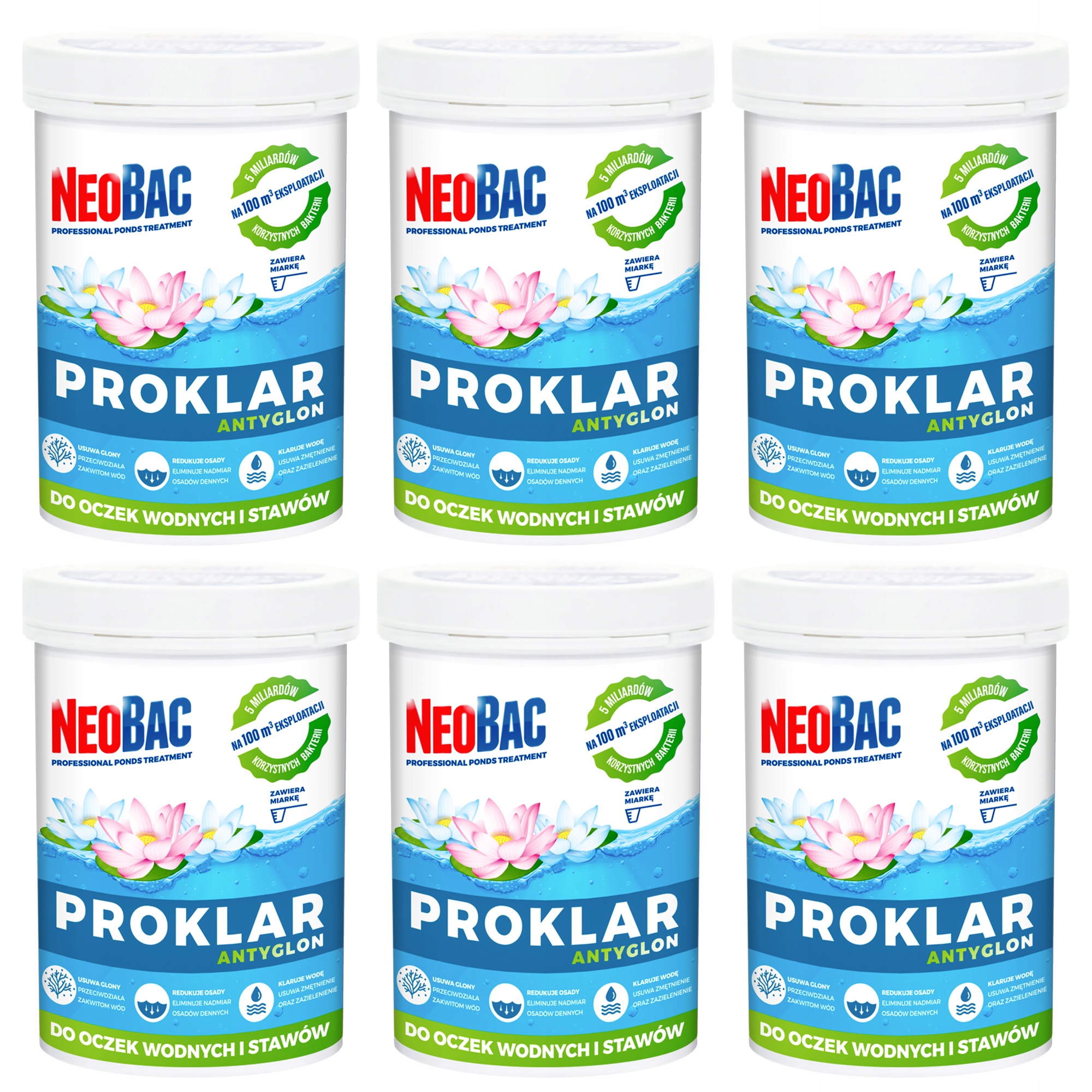 

NeoBac Proklar Bakterie Oczko Staw Glony Sezon 3kg