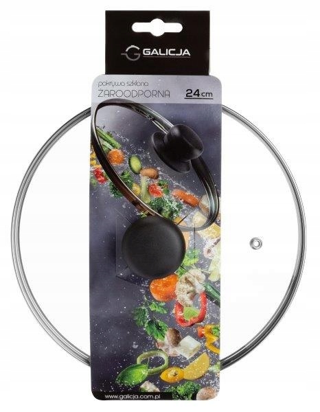 

Pokrywa Szklana Żaroodporna Do Garnka Patelni 24CM