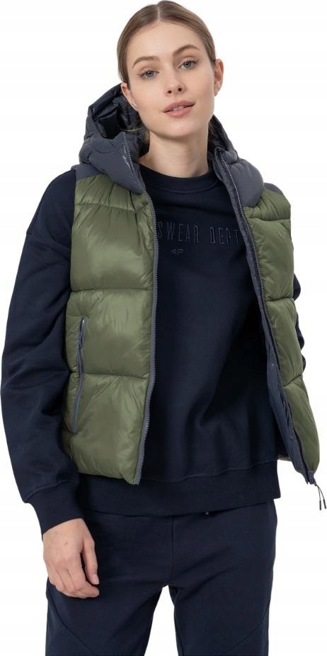 Dámská Vesta 4F Khaki H4Z22 KUDP004 43S r XL