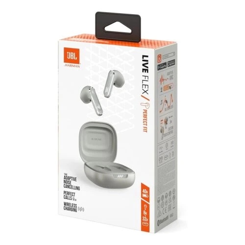 Jbl Live Flex Tws Bluetooth Wireless In-Ear Earbuds Silver Eu