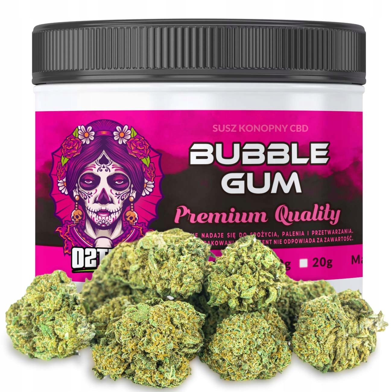 Susz konopny Cbd Bubble Gum Duze Boby 100 g