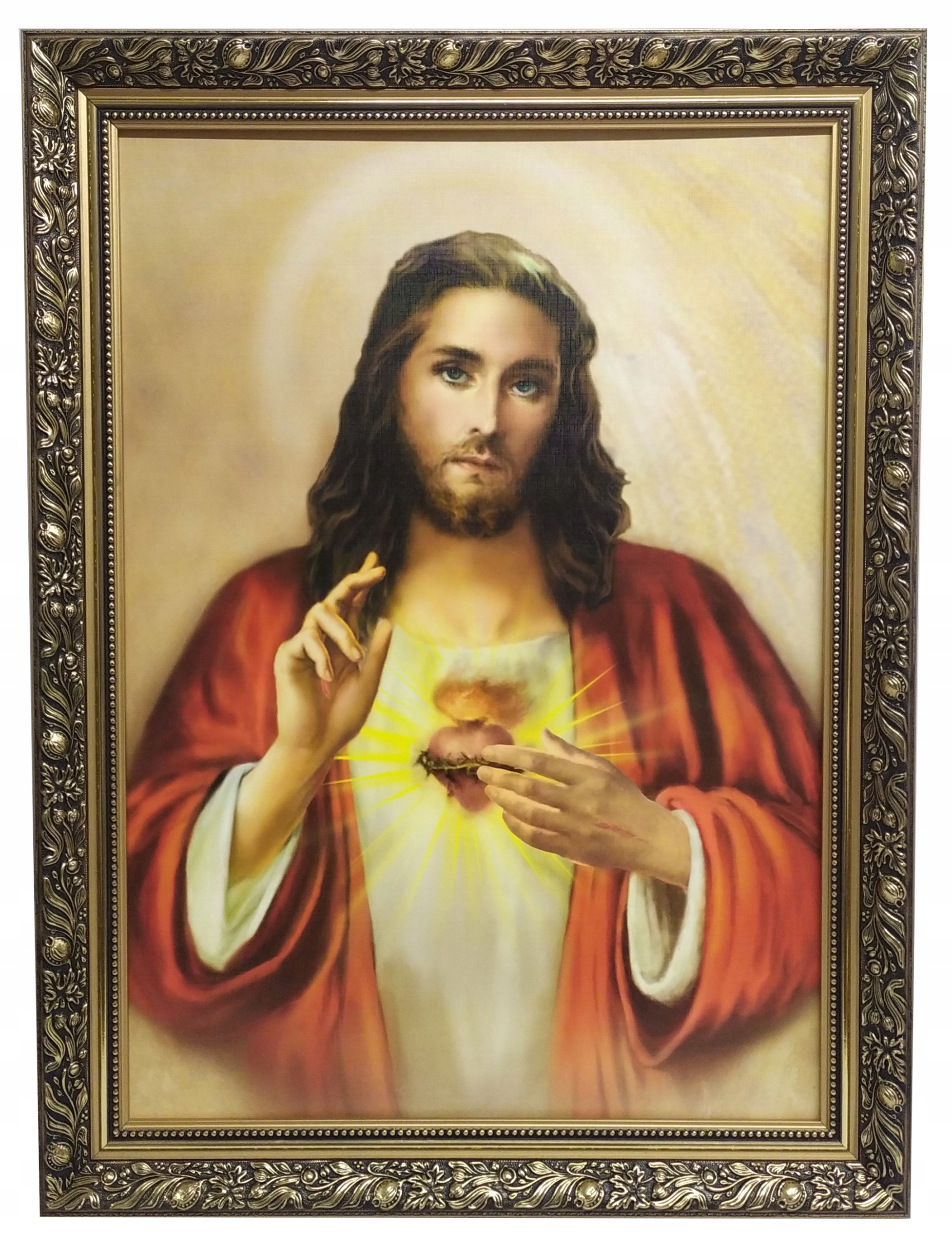 

Obraz W Złotej Ramie 60X80 Otwarte Serce Jezusa