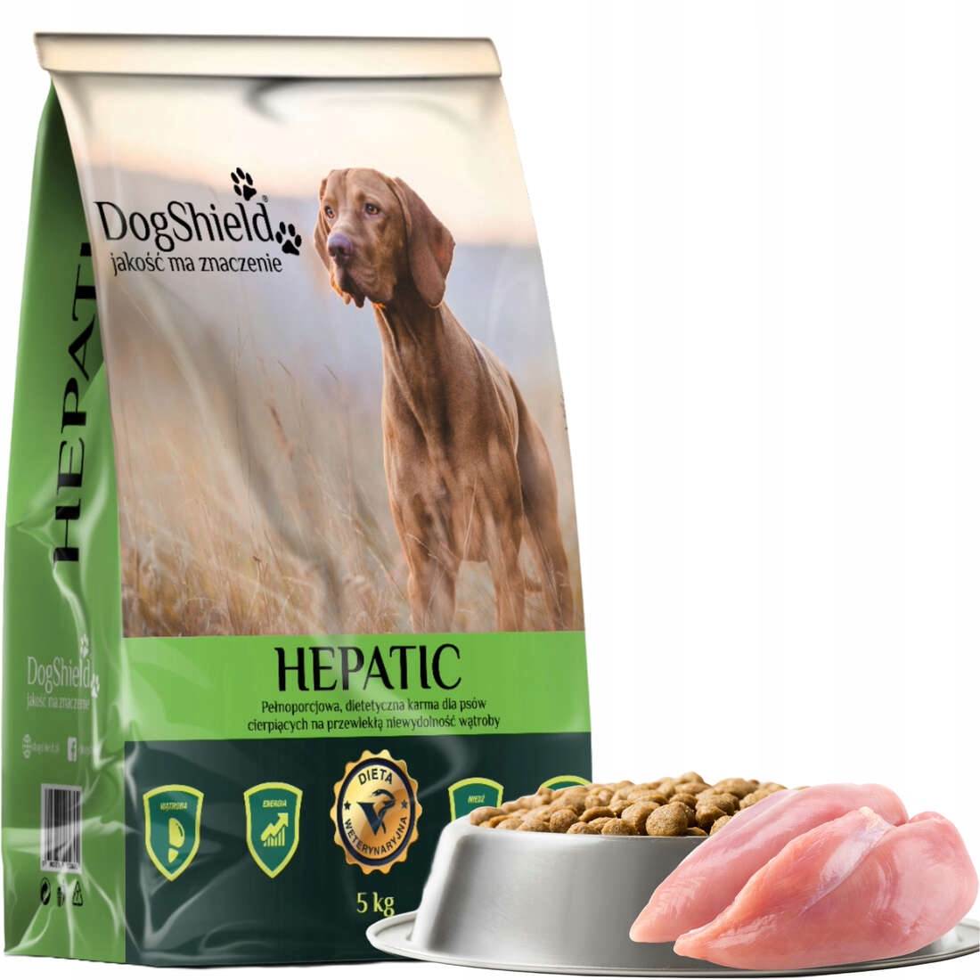 DogShield Hepatic psy ze schorzeniami wątroby 5 kg Oryginalne Opakowanie