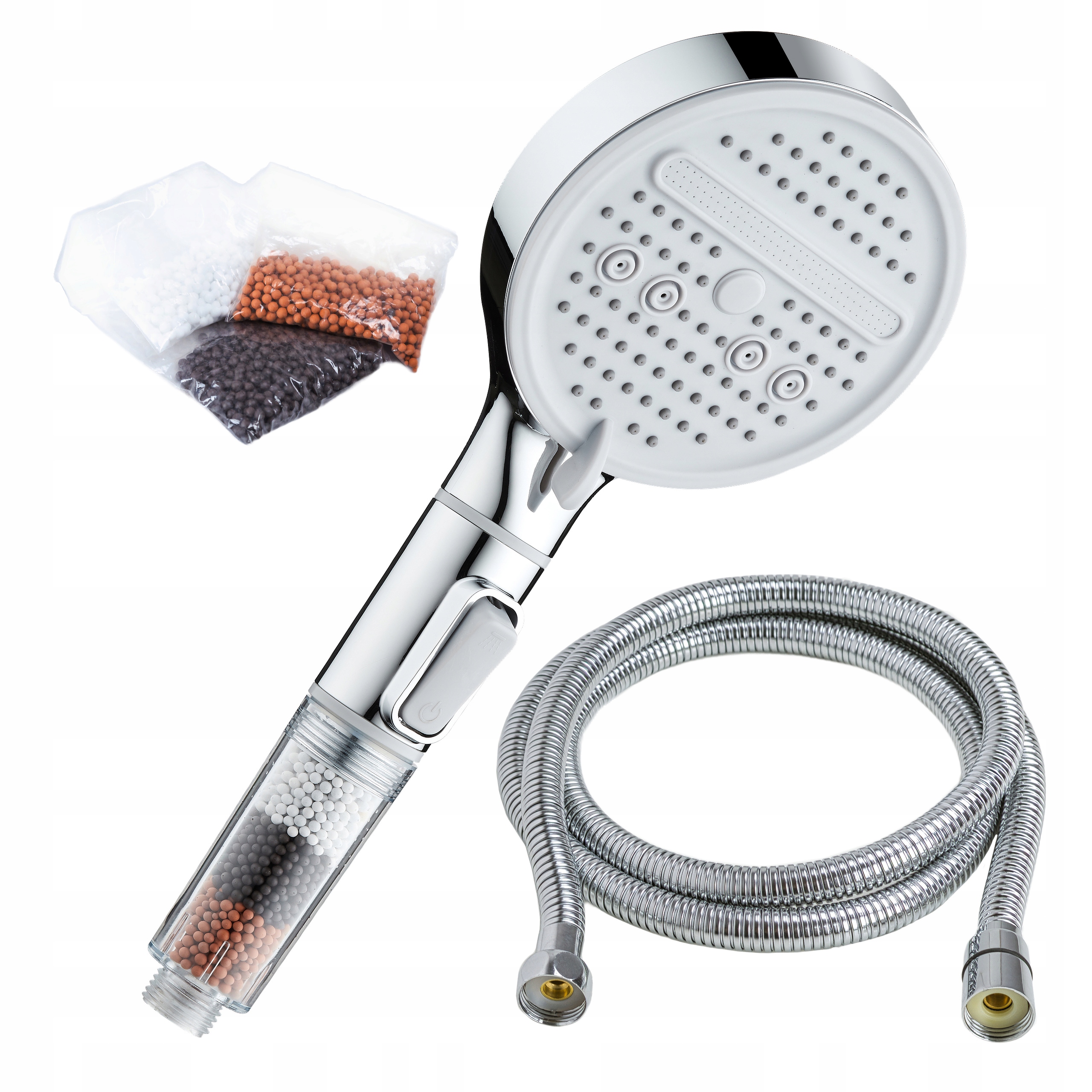 Sprchová Hlavice Velká Pevná Hadice pletená 150